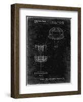 PP782-Black Grunge Disc Golf Basket Patent Poster-Cole Borders-Framed Giclee Print