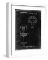 PP782-Black Grunge Disc Golf Basket Patent Poster-Cole Borders-Framed Giclee Print