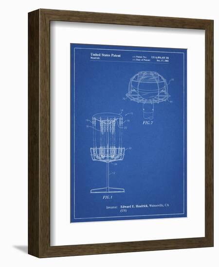 PP782-Blueprint Disc Golf Basket Patent Poster-Cole Borders-Framed Giclee Print