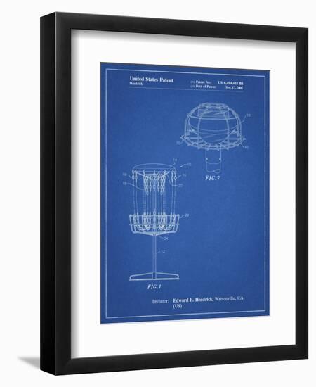 PP782-Blueprint Disc Golf Basket Patent Poster-Cole Borders-Framed Giclee Print