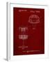 PP782-Burgundy Disc Golf Basket Patent Poster-Cole Borders-Framed Giclee Print