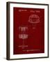 PP782-Burgundy Disc Golf Basket Patent Poster-Cole Borders-Framed Giclee Print