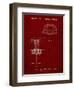 PP782-Burgundy Disc Golf Basket Patent Poster-Cole Borders-Framed Giclee Print