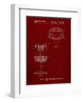 PP782-Burgundy Disc Golf Basket Patent Poster-Cole Borders-Framed Giclee Print