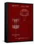 PP782-Burgundy Disc Golf Basket Patent Poster-Cole Borders-Framed Stretched Canvas