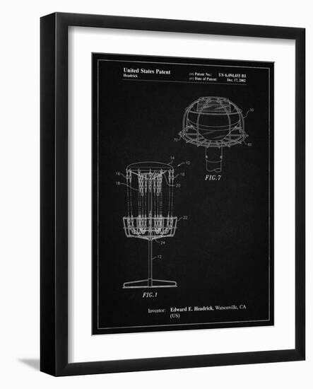 PP782-Vintage Black Disc Golf Basket Patent Poster-Cole Borders-Framed Giclee Print