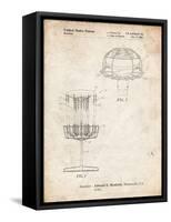 PP782-Vintage Parchment Disc Golf Basket Patent Poster-Cole Borders-Framed Stretched Canvas