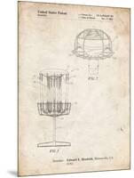 PP782-Vintage Parchment Disc Golf Basket Patent Poster-Cole Borders-Mounted Premium Giclee Print