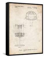 PP782-Vintage Parchment Disc Golf Basket Patent Poster-Cole Borders-Framed Stretched Canvas