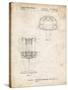 PP782-Vintage Parchment Disc Golf Basket Patent Poster-Cole Borders-Stretched Canvas
