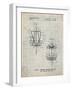 PP783-Antique Grid Parchment Disk Golf Basket 1988 Patent Poster-Cole Borders-Framed Giclee Print