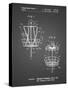 PP783-Black Grid Disk Golf Basket 1988 Patent Poster-Cole Borders-Stretched Canvas