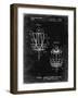 PP783-Black Grunge Disk Golf Basket 1988 Patent Poster-Cole Borders-Framed Giclee Print