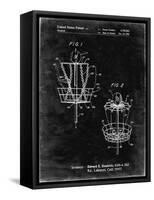 PP783-Black Grunge Disk Golf Basket 1988 Patent Poster-Cole Borders-Framed Stretched Canvas