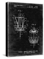 PP783-Black Grunge Disk Golf Basket 1988 Patent Poster-Cole Borders-Stretched Canvas