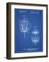 PP783-Blueprint Disk Golf Basket 1988 Patent Poster-Cole Borders-Framed Giclee Print