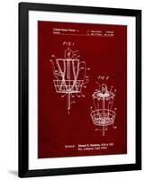 PP783-Burgundy Disk Golf Basket 1988 Patent Poster-Cole Borders-Framed Giclee Print