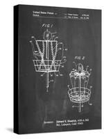 PP783-Chalkboard Disk Golf Basket 1988 Patent Poster-Cole Borders-Stretched Canvas