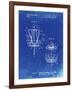 PP783-Faded Blueprint Disk Golf Basket 1988 Patent Poster-Cole Borders-Framed Giclee Print