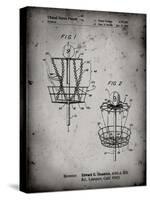 PP783-Faded Grey Disk Golf Basket 1988 Patent Poster-Cole Borders-Stretched Canvas