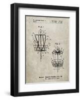 PP783-Sandstone Disk Golf Basket 1988 Patent Poster-Cole Borders-Framed Giclee Print