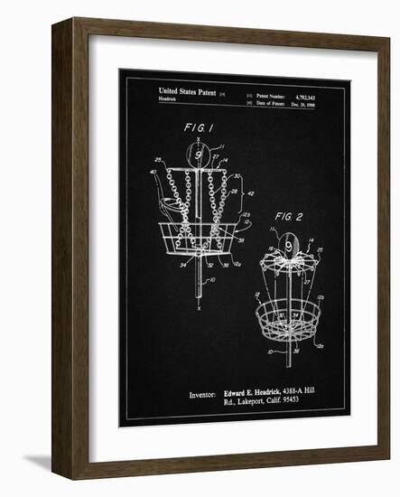 PP783-Vintage Black Disk Golf Basket 1988 Patent Poster-Cole Borders-Framed Giclee Print