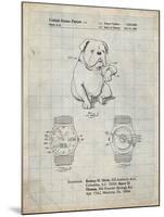 PP784-Antique Grid Parchment Dog Watch Clock Patent Poster-Cole Borders-Mounted Giclee Print