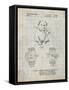 PP784-Antique Grid Parchment Dog Watch Clock Patent Poster-Cole Borders-Framed Stretched Canvas