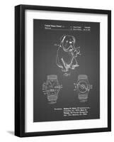 PP784-Black Grid Dog Watch Clock Patent Poster-Cole Borders-Framed Giclee Print