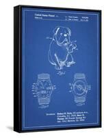 PP784-Blueprint Dog Watch Clock Patent Poster-Cole Borders-Framed Stretched Canvas
