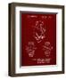 PP784-Burgundy Dog Watch Clock Patent Poster-Cole Borders-Framed Giclee Print