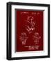 PP784-Burgundy Dog Watch Clock Patent Poster-Cole Borders-Framed Giclee Print