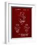 PP784-Burgundy Dog Watch Clock Patent Poster-Cole Borders-Framed Giclee Print