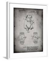PP784-Faded Grey Dog Watch Clock Patent Poster-Cole Borders-Framed Giclee Print