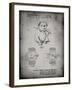 PP784-Faded Grey Dog Watch Clock Patent Poster-Cole Borders-Framed Giclee Print