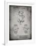 PP784-Faded Grey Dog Watch Clock Patent Poster-Cole Borders-Framed Giclee Print