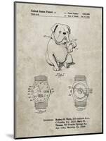 PP784-Sandstone Dog Watch Clock Patent Poster-Cole Borders-Mounted Giclee Print