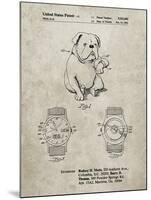 PP784-Sandstone Dog Watch Clock Patent Poster-Cole Borders-Mounted Giclee Print