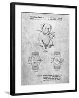 PP784-Slate Dog Watch Clock Patent Poster-Cole Borders-Framed Giclee Print