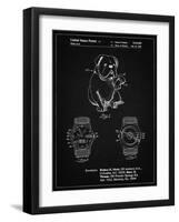 PP784-Vintage Black Dog Watch Clock Patent Poster-Cole Borders-Framed Giclee Print