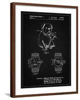 PP784-Vintage Black Dog Watch Clock Patent Poster-Cole Borders-Framed Giclee Print