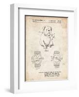 PP784-Vintage Parchment Dog Watch Clock Patent Poster-Cole Borders-Framed Giclee Print