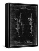 PP785-Black Grunge Drafting Compass 1912 Patent Poster-Cole Borders-Framed Stretched Canvas