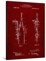 PP785-Burgundy Drafting Compass 1912 Patent Poster-Cole Borders-Stretched Canvas