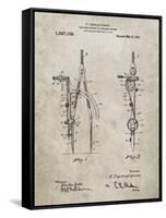 PP785-Sandstone Drafting Compass 1912 Patent Poster-Cole Borders-Framed Stretched Canvas