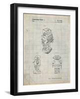 PP790-Antique Grid Parchment Dynamic Fighter Toy Robot 1982 Patent Poster-Cole Borders-Framed Giclee Print