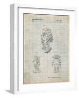 PP790-Antique Grid Parchment Dynamic Fighter Toy Robot 1982 Patent Poster-Cole Borders-Framed Giclee Print