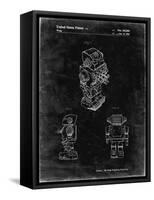 PP790-Black Grunge Dynamic Fighter Toy Robot 1982 Patent Poster-Cole Borders-Framed Stretched Canvas