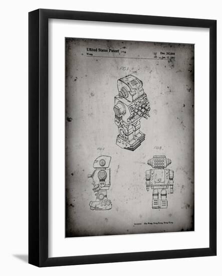 PP790-Faded Grey Dynamic Fighter Toy Robot 1982 Patent Poster-Cole Borders-Framed Giclee Print