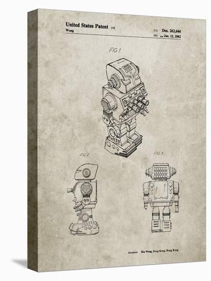 PP790-Sandstone Dynamic Fighter Toy Robot 1982 Patent Poster-Cole Borders-Stretched Canvas